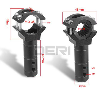 Универсална скоба за прожектори за мотоциклетни фарове 20 мм-35 мм черна скоба за монтиране на броня фарол спомагателна опора за стойка за прожектори