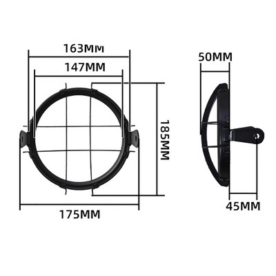 5,75 a 6,5 palcový upravený ochranný kryt svetlometov pre retro scrambler motocykla GN125