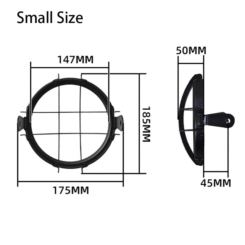 5,75 a 6,5 palcový upravený ochranný kryt svetlometov pre retro scrambler motocykla GN125