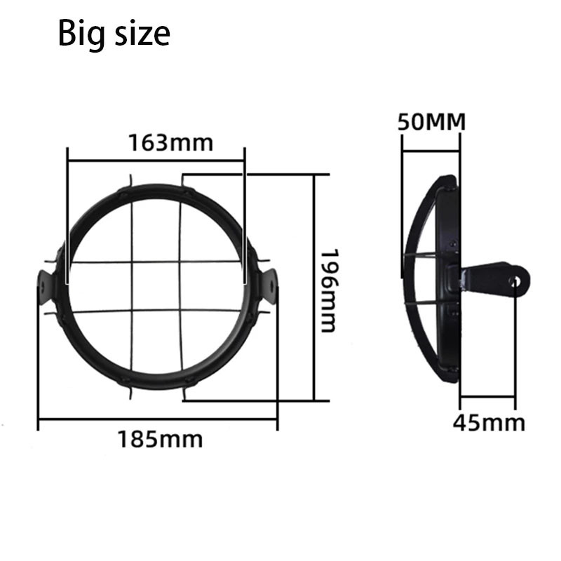 5,75 a 6,5 palcový upravený ochranný kryt svetlometov pre retro scrambler motocykla GN125