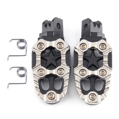 Univerzálne 2 ks 8 mm kovové opierky na nohy pre motocykle, opierky na nohy, pedál s pružinou, terénne moto doplnky na styling automobilov