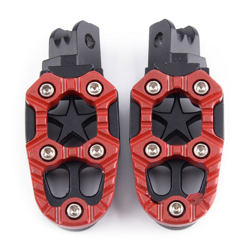 Univerzálne 2 ks 8 mm kovové opierky na nohy pre motocykle, opierky na nohy, pedál s pružinou, terénne moto doplnky na styling automobilov