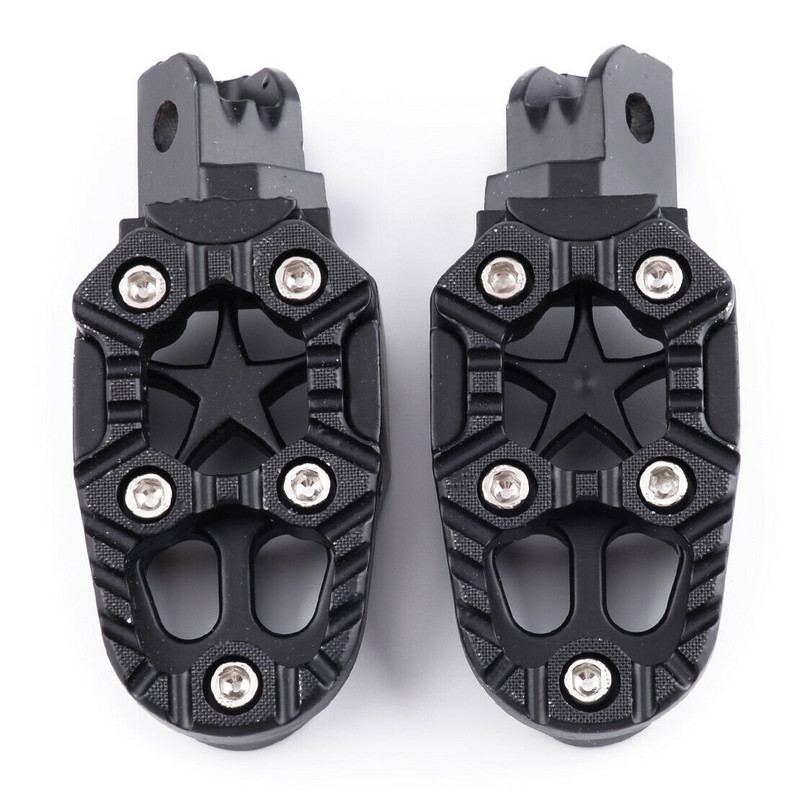 Univerzálne 2 ks 8 mm kovové opierky na nohy pre motocykle, opierky na nohy, pedál s pružinou, terénne moto doplnky na styling automobilov