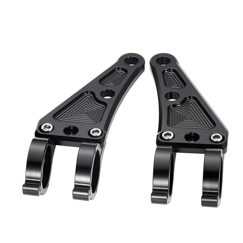 41MM držiak svetlometov na motocykel, CNC hliníková zliatina, čierna, pre vidlicové trubice Honda Yamaha Suzuki, otvor pre skrutku M10