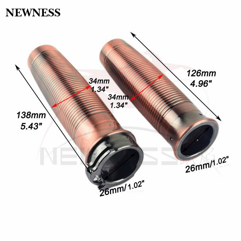 Motocykle Rukoväte na riadidlá, opierka na nohy, radiaca páka, mosadz, meď, pre Harley Sportster 883 Touring Dyna Softail Custom