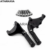 Nosač za noge stražnjeg suvozača na motociklu, crni oslonci za noge s pedalom za Harley Sportster Iron 883 1200 XL 48 72 SuperLow 2014-2019