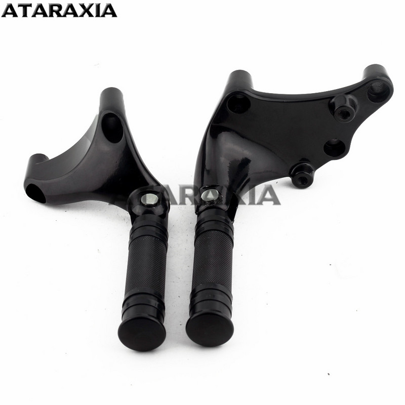 Nosač za noge stražnjeg suvozača na motociklu, crni oslonci za noge s pedalom za Harley Sportster Iron 883 1200 XL 48 72 SuperLow 2014-2019