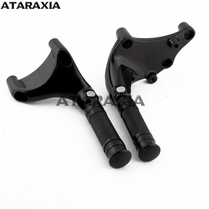 Nosač za noge stražnjeg suvozača na motociklu, crni oslonci za noge s pedalom za Harley Sportster Iron 883 1200 XL 48 72 SuperLow 2014-2019