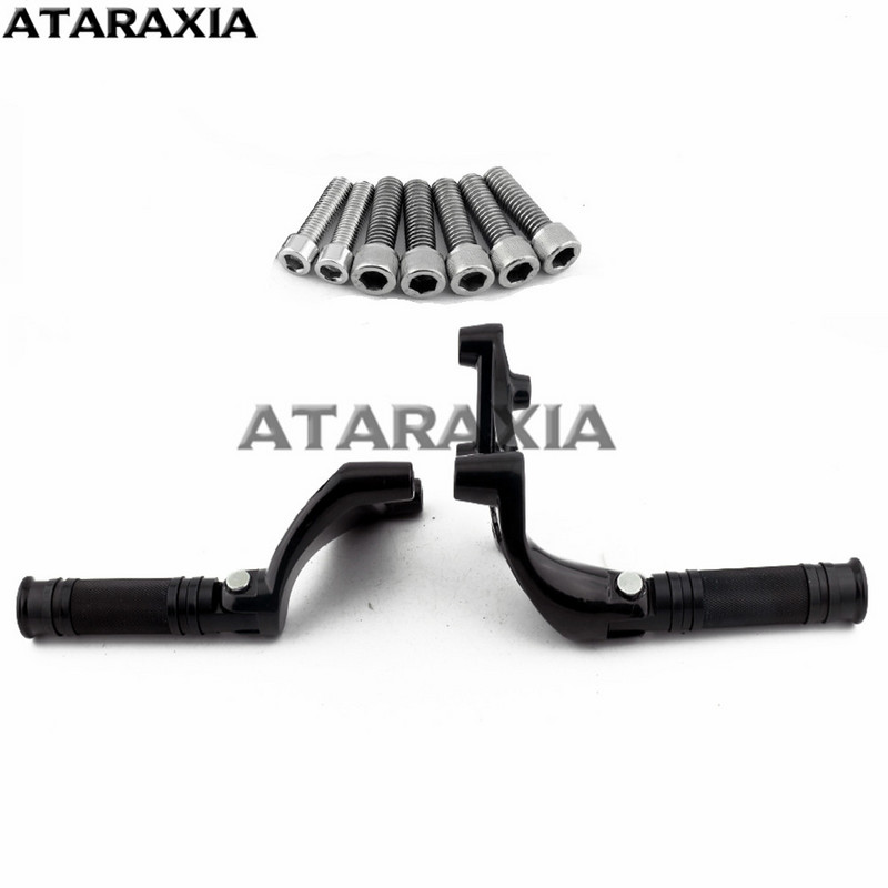 Nosač za noge stražnjeg suvozača na motociklu, crni oslonci za noge s pedalom za Harley Sportster Iron 883 1200 XL 48 72 SuperLow 2014-2019