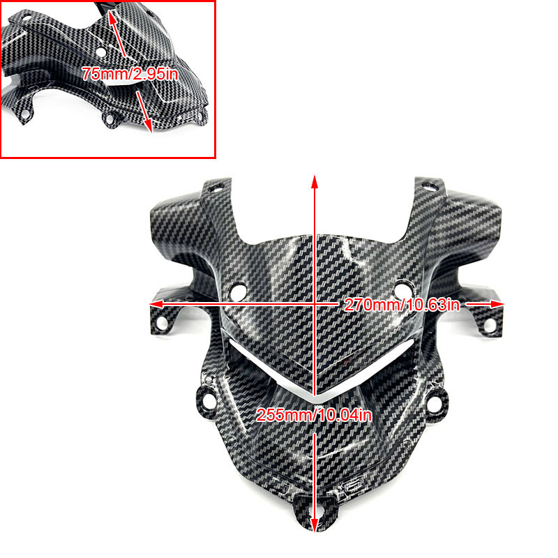 Predný kryt aerodynamického svetlometu s karbónovým vzhľadom pre motocykle, horný kryt, zobák, nos pre Kawasaki Z900 2017-2019 2018 z900
