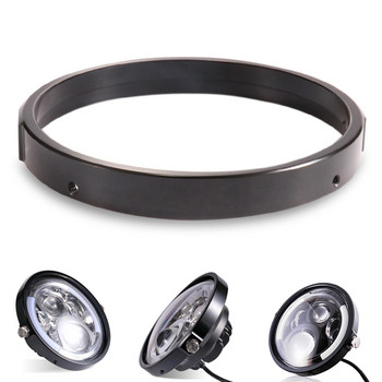 7 ИНЧА LED фарове Скоба за облицовка за лампа Мотоциклетни прожектори Преходен пръстен Скоба за мотоциклет Черен Хром Универсален