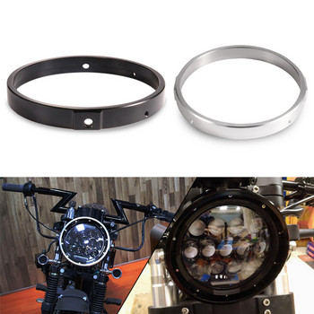 7 ИНЧА LED фарове Скоба за облицовка за лампа Мотоциклетни прожектори Преходен пръстен Скоба за мотоциклет Черен Хром Универсален