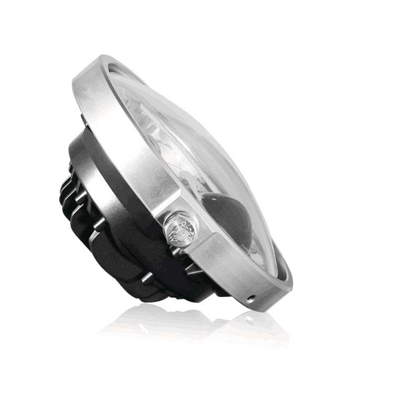 7-palcové LED svetlomety, držiak na lampu, motocyklové reflektory, adaptérový krúžok, držiak na motocykel, čierny chróm, univerzálny