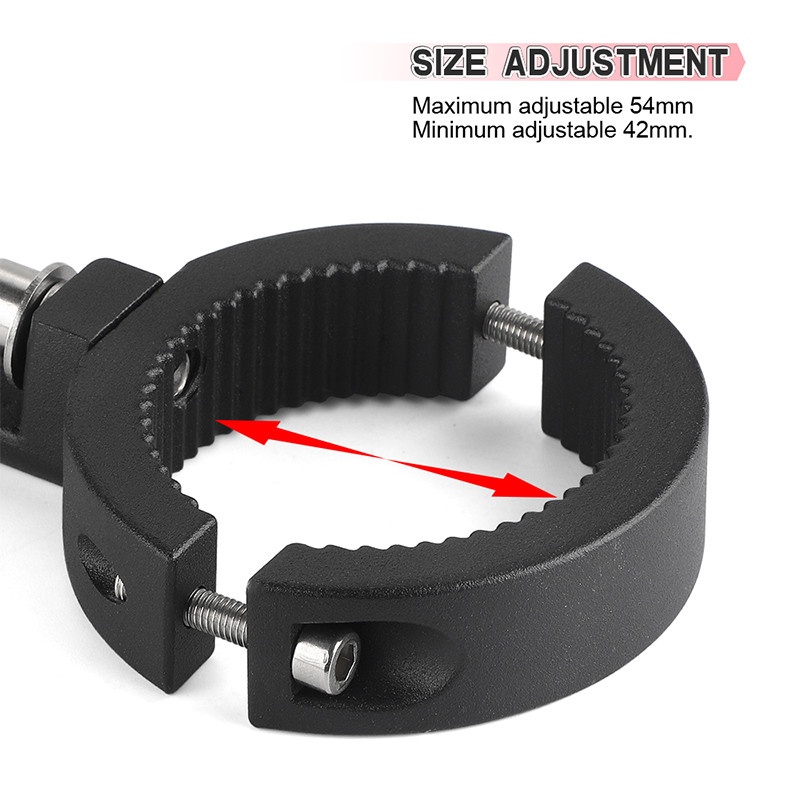 Motociklo priekinių žibintų spaustuko laikiklis 42 mm–54 mm vamzdžio šakės lempa CNC motociklo rankenos buferio tvirtinimo laikiklis Reguliuojamas tvirtinimo laikiklis