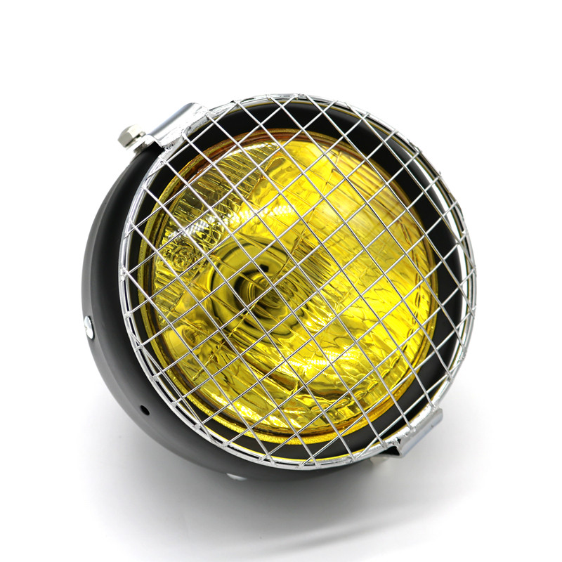 MoFlyeer univerzális retro rács acél pajzs motorkerékpár fényszóró hálós rács lámpaernyő motorkerékpár fényszóró fedél fedél