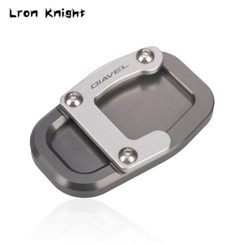 Ducati Diavel 1260 1260S Diavel1260 2019-2023 2022 2021 CNC támasztó láb oldalsó állvány hosszabbító betét tartólemezhez, LOGO