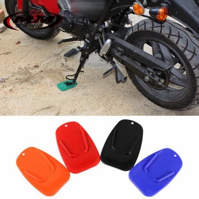 Подложка за подложка за стойка за мотоциклет Пластмасова опорна плоча за крака на мотоциклет Противоплъзгаща се плоча Паркинг подложка, червен, син, черен, оранжев
