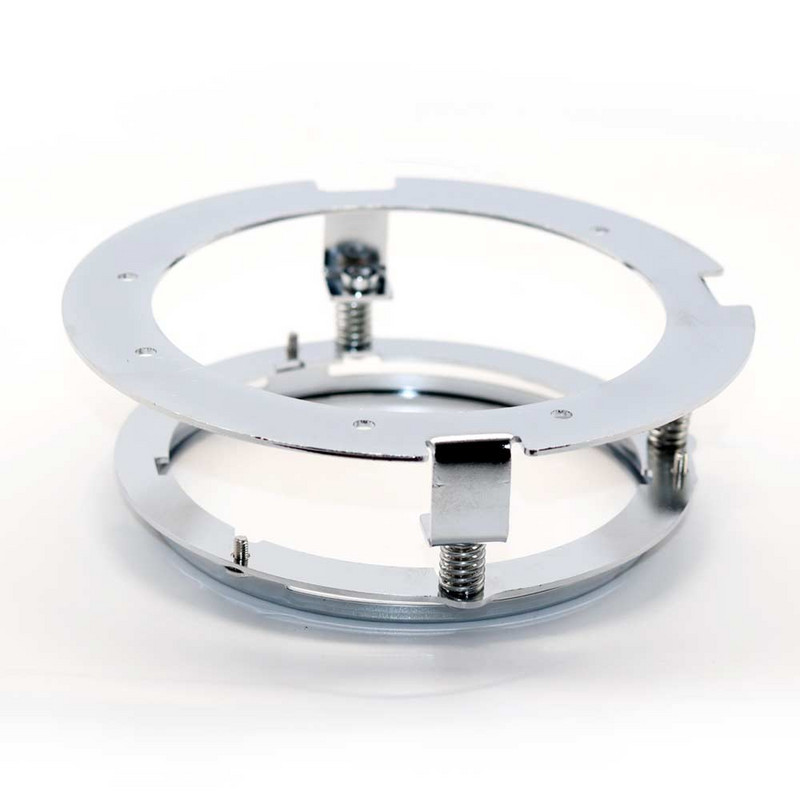 1 ks čierna/chrómová 5 3/4" 5,75 palcová súprava držiakov svetlometov pre motocykel, držiaky s krúžkom pre 5,75 palcové LED svetlomety