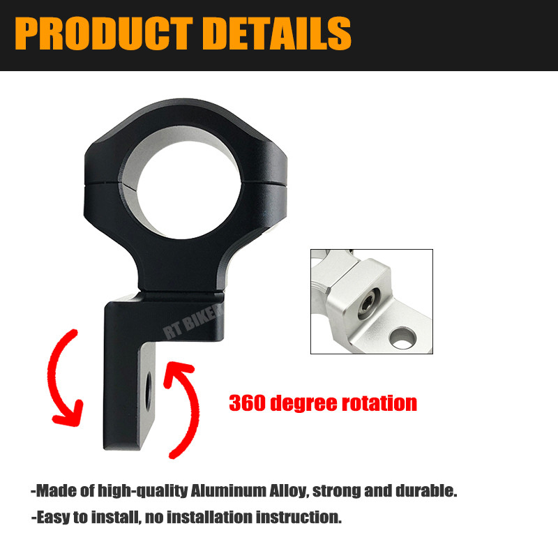 1 pár motocyklových LED pomocných hmlových svetiel, držiak 25 mm na nárazník, držiak reflektora pre BMW, HONDA, Yamaha, Suzuki