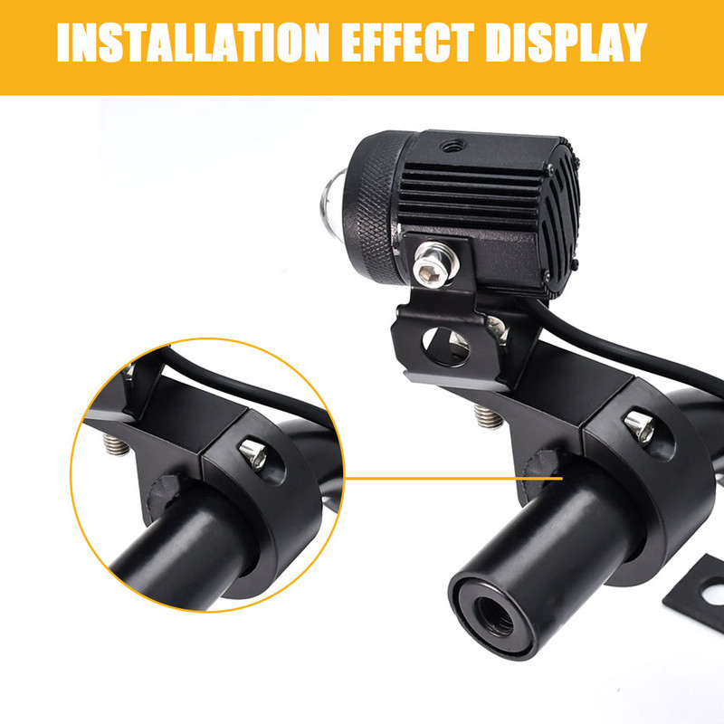 Univerzális motorkerékpár LED tartóelemek 32 mm-es szivacsbilincs Led lámpatartó rögzítőkészlet MOT spotlámpa tartó tartozékokhoz