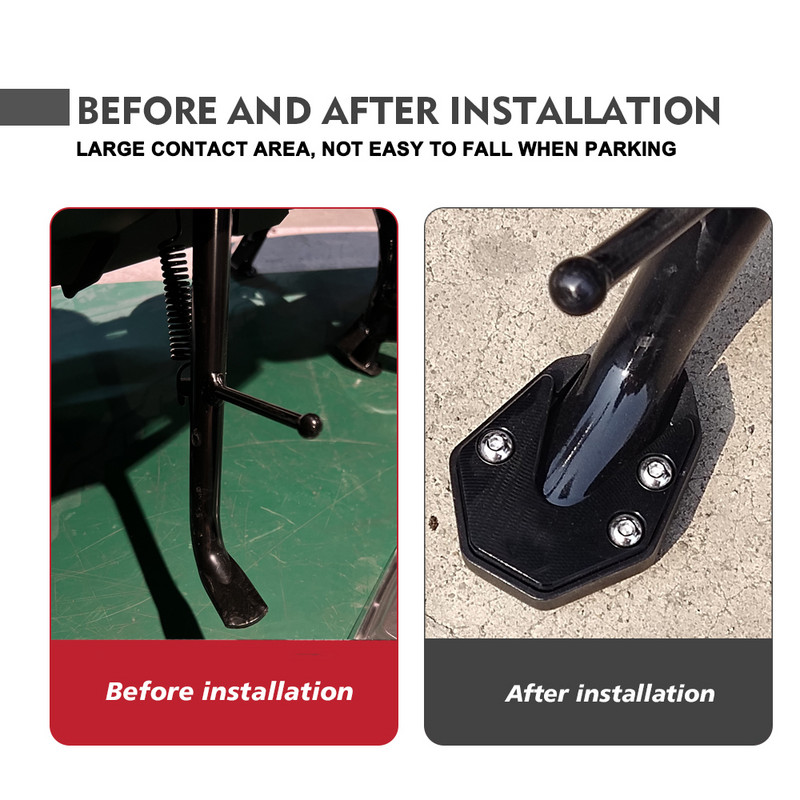 Vhodné pre motocykle HONDA FORZA 300 250 NSS350 2018-2020, predĺženie bočného stojana, podperná doska z CNC hliníkovej zliatiny