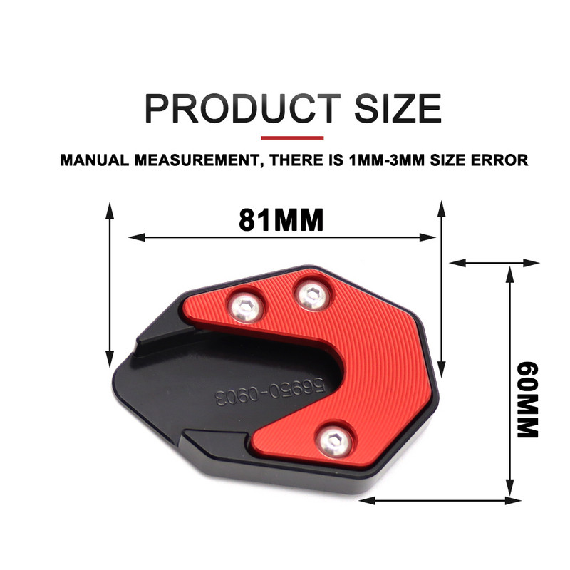 Vhodné pre motocykle HONDA FORZA 300 250 NSS350 2018-2020, predĺženie bočného stojana, podperná doska z CNC hliníkovej zliatiny