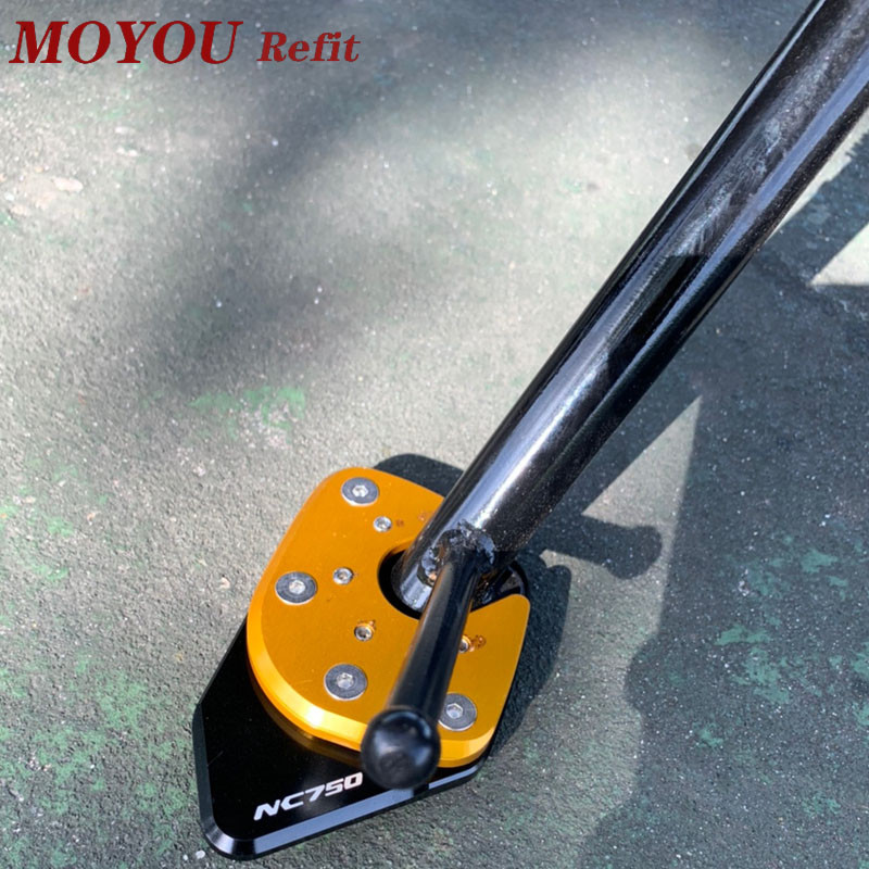 HONDA NC750X NC 750X NC750 X 2017-2019 motorkerékpárhoz, CNC kitámasztó láb oldalsó állvány hosszabbító alátét tartólemeze nagyító állvány