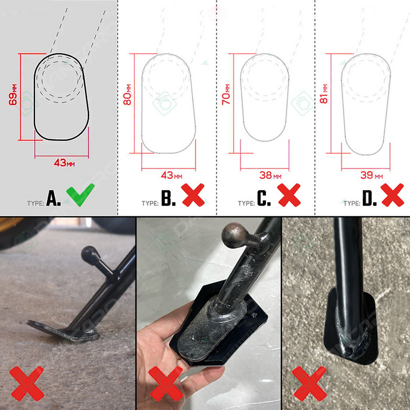 Motorkerékpár kitámasztó megnagyobbítása BMW R 1200 GS LC R1200GS ADV R1250GS Adventure R 1250 GS CNC motorkerékpár oldalsó állványhoz