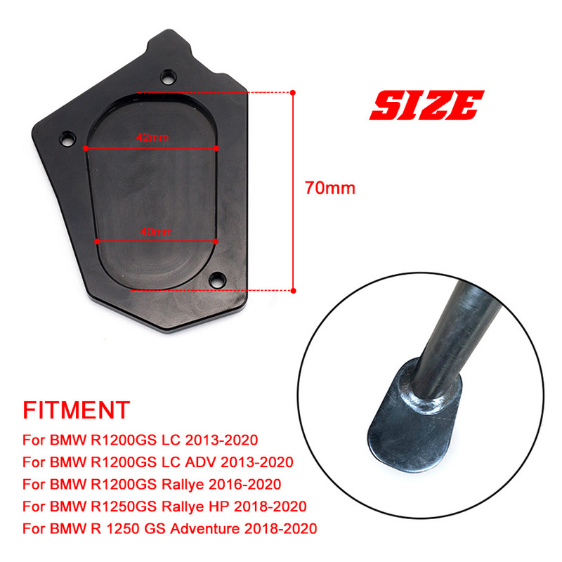 Motorkerékpár kitámasztó megnagyobbítása BMW R 1200 GS LC R1200GS ADV R1250GS Adventure R 1250 GS CNC motorkerékpár oldalsó állványhoz