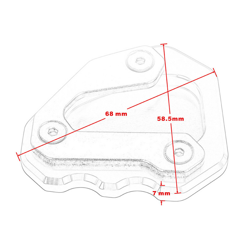 Placă de mărire a piciorului pentru suport de motocicletă pentru KTM 1290 Super Duke GT 2017-2018 Placă de extindere pentru suport lateral