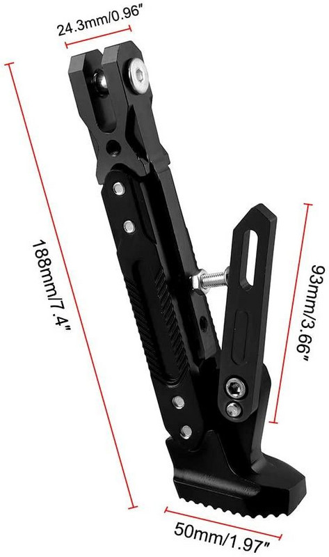 Motorkerékpár támasztóállvány állítható támasztó állványtartó Univerzális T6063 alumíniumötvözet láb oldalsó állvány parkoló állvány módosított alkatrészek