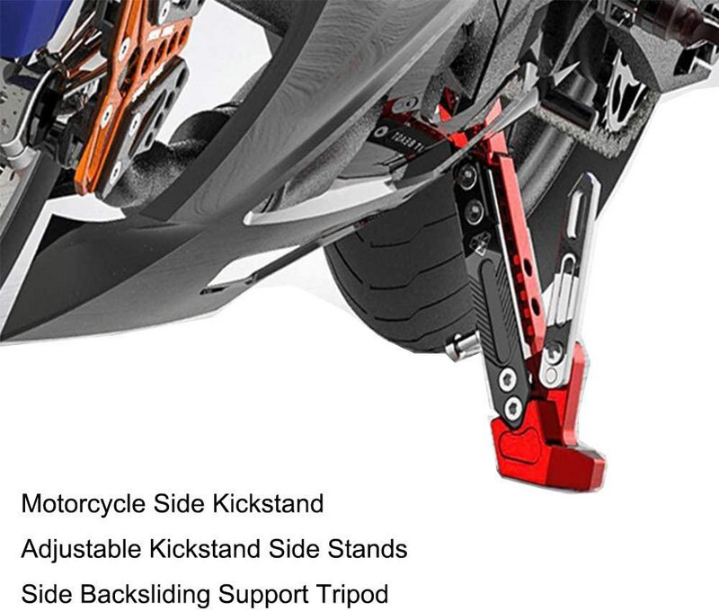 Motorkerékpár támasztóállvány állítható támasztó állványtartó Univerzális T6063 alumíniumötvözet láb oldalsó állvány parkoló állvány módosított alkatrészek