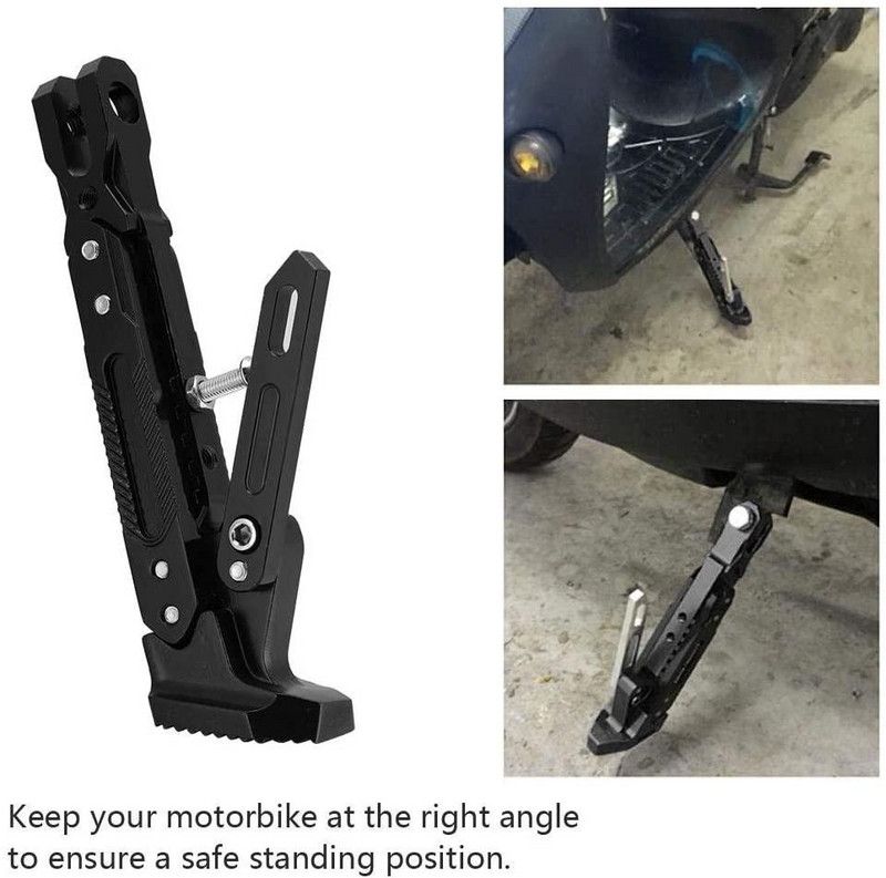 Motorkerékpár támasztóállvány állítható támasztó állványtartó Univerzális T6063 alumíniumötvözet láb oldalsó állvány parkoló állvány módosított alkatrészek