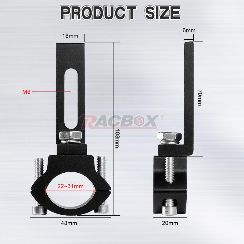 Držiak na svetlomety motocykla, držiak svetlometov pre motocykle, nastaviteľná svorka na montáž svetlometov pre vidlicu motocykla 22 mm - 31 mm
