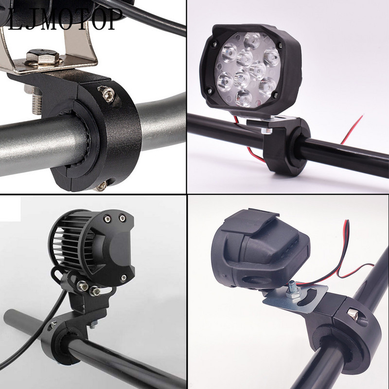 Svorky na motocyklové LED svetlomety, držiaky, súprava na upevnenie trubicových svoriek, príslušenstvo pre motocyklové reflektory alebo hmlové svetlá, motocykel