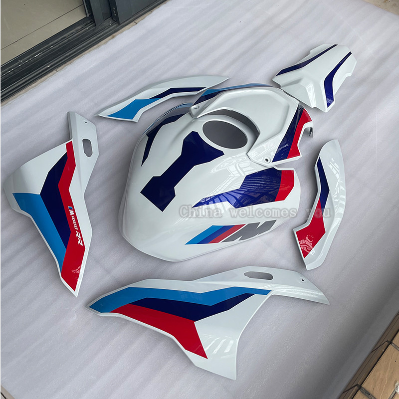 BMW S1000RR 2019 2020 2021 2022 motociklo gaubto priekinio bako galinio kupro bako apatinio dangčio šoninio skydelio korpuso apsaugos spalva