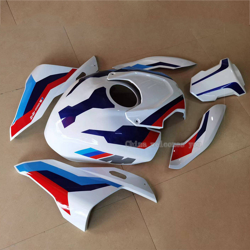 BMW S1000RR 2019 2020 2021 2022 motociklo gaubto priekinio bako galinio kupro bako apatinio dangčio šoninio skydelio korpuso apsaugos spalva