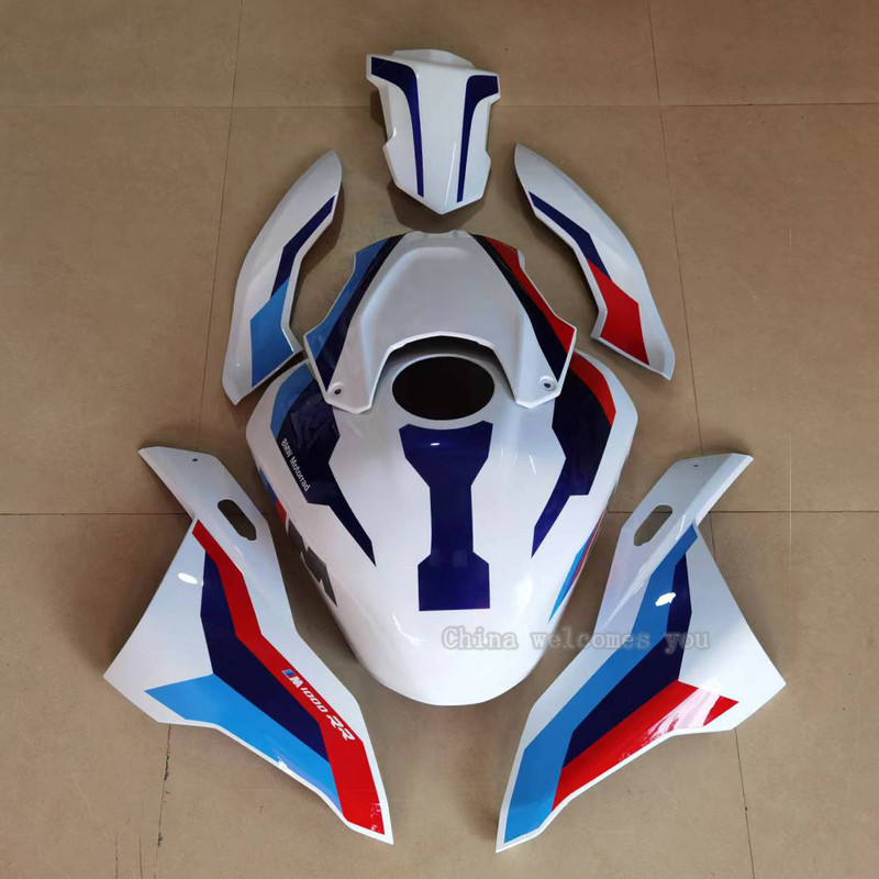 BMW S1000RR 2019 2020 2021 2022 motociklo gaubto priekinio bako galinio kupro bako apatinio dangčio šoninio skydelio korpuso apsaugos spalva