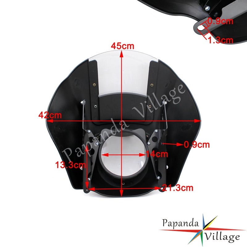 Club Style Quarter burkolat tartókonzollal, 42–49 mm-es villás fényszóró fedőmaszk Harley Dyna Street Bob Sportster XS XL-hez