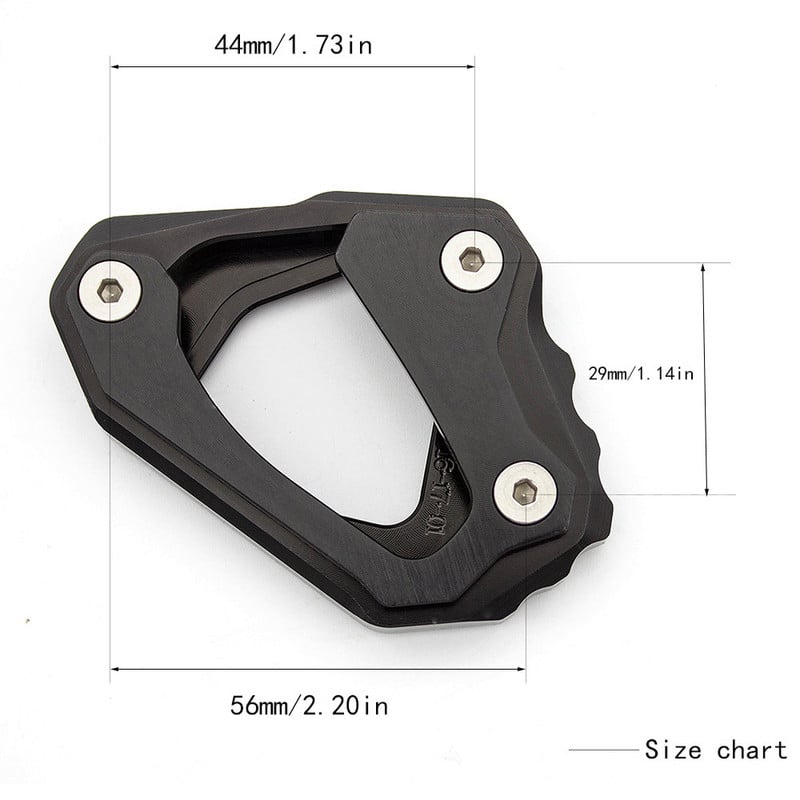 A YAMAHA MT-10 / FZ-10 MT10/FZ10 2016-2022 2017 Aluninum motorkerékpár oldalsó állvány alátétlemez Kickstand Nagyító támasztó hosszabbítóhoz