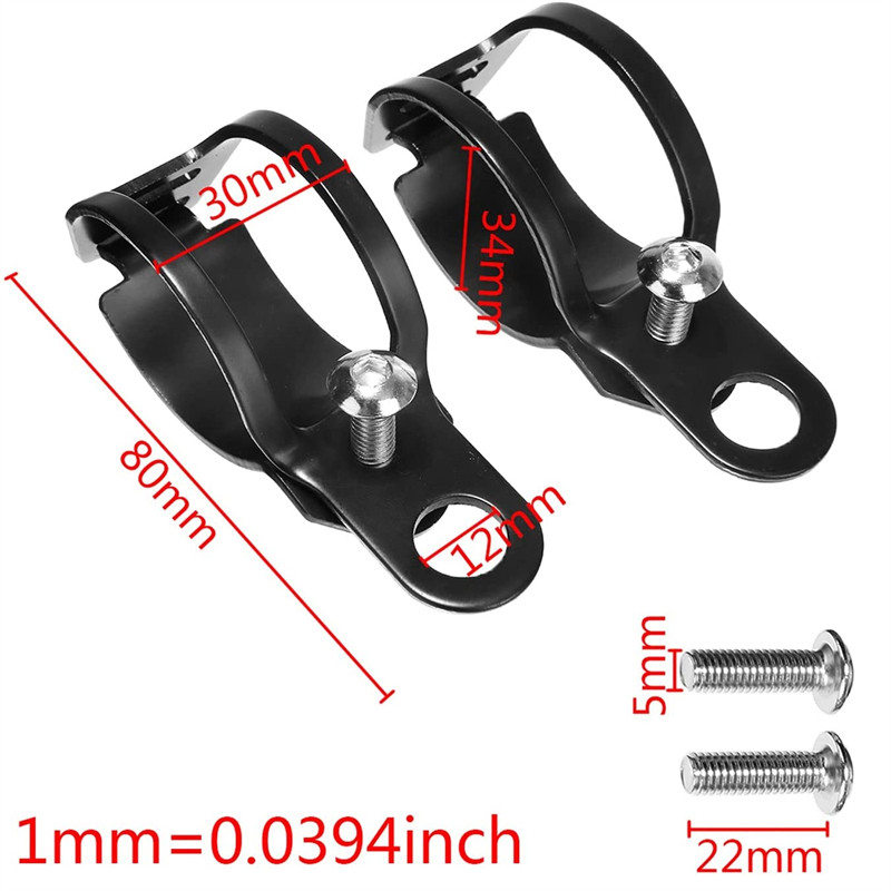 2 db 30-45 mm-es motorkerékpárra szerelhető villára szerelhető bilincs irányjelző konzol villogó villogó visszajelző tartó univerzális motorkerékpárhoz