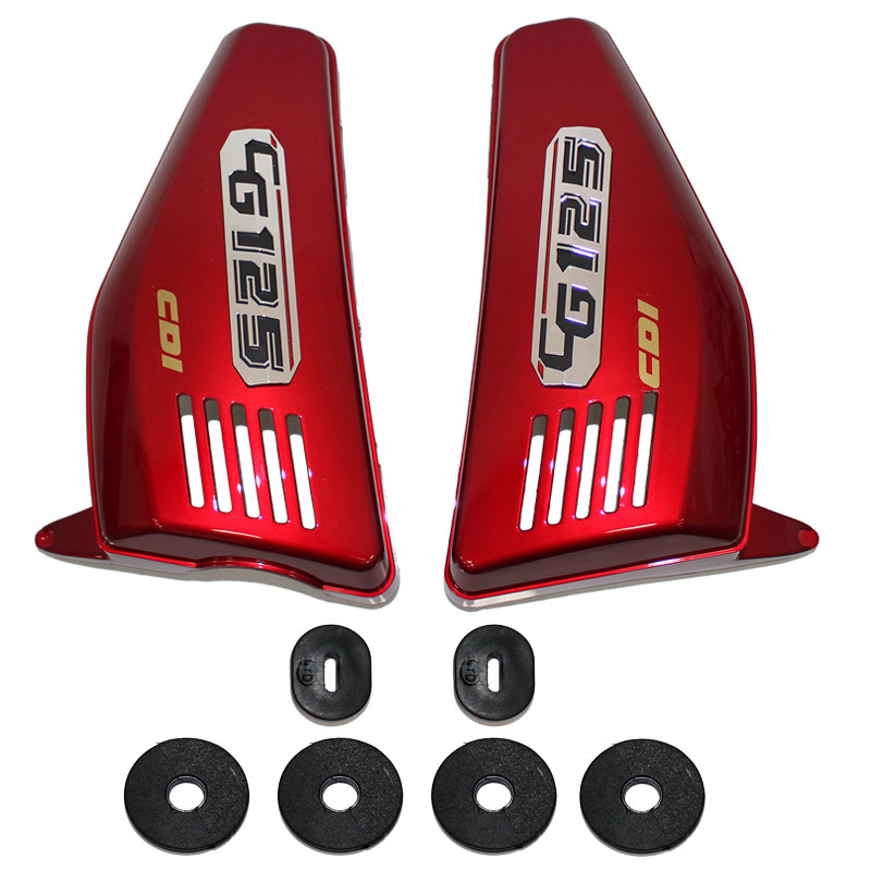 Motorkerékpár műanyag váz Akkumulátoros szerszám panelek oldalburkolatai Honda Lifan Dayang CG125 CDI125 jobb bal ABS burkolat mentes gumi