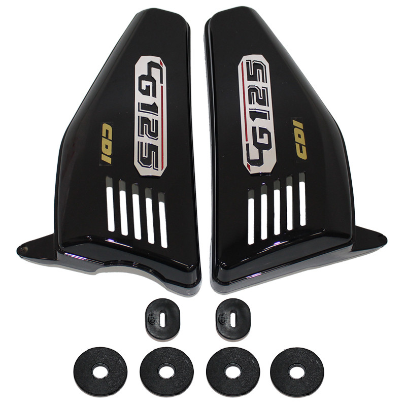 Motorkerékpár műanyag váz Akkumulátoros szerszám panelek oldalburkolatai Honda Lifan Dayang CG125 CDI125 jobb bal ABS burkolat mentes gumi