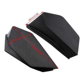 1 Σετ Universal Winglets Μοτοσικλέτας, Μοτοσικλέτα Winglet Aerodynamic Wing Kit Fit For (Μαύρη) Μοτοσικλέτα Winglets