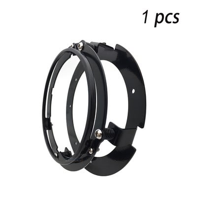 Fekete/króm 5 3/4" 5,75 hüvelykes fényszórórögzítő adapter gyűrűkészlet fekete króm 5,75-ös motorkerékpár LED-es fényszóróhoz