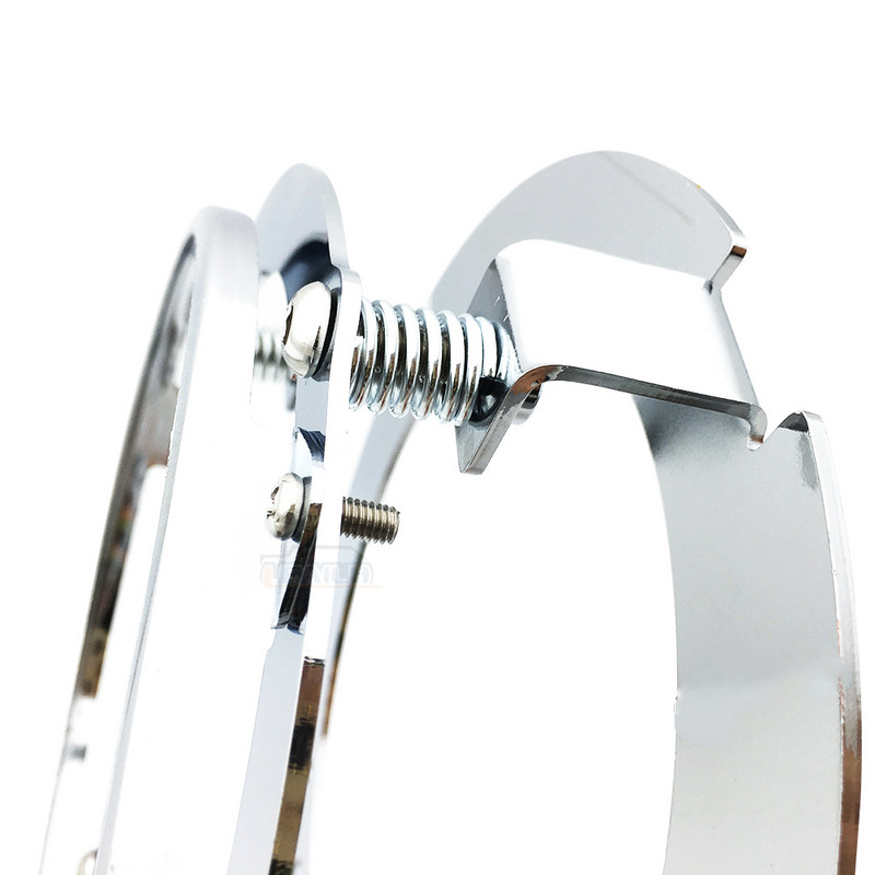 Fekete/króm 5 3/4" 5,75 hüvelykes fényszórórögzítő adapter gyűrűkészlet fekete króm 5,75-ös motorkerékpár LED-es fényszóróhoz