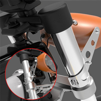 28 mm-43 mm Универсални скоби за монтиране на фарове за мотоциклети Вилка за уши Чопър Държач за фарове Регулиране на мотора Монтаж на вилица Черно Сребро