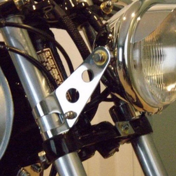 Βάση στήριξης προβολέων μοτοσικλέτας γενικής χρήσης 28mm-43mm Βάση στήριξης προβολέων κοπής αυτιού με πιρούνι Ρύθμιση βάσης για το πιρούνι κινητήρα Μαύρο ασημί