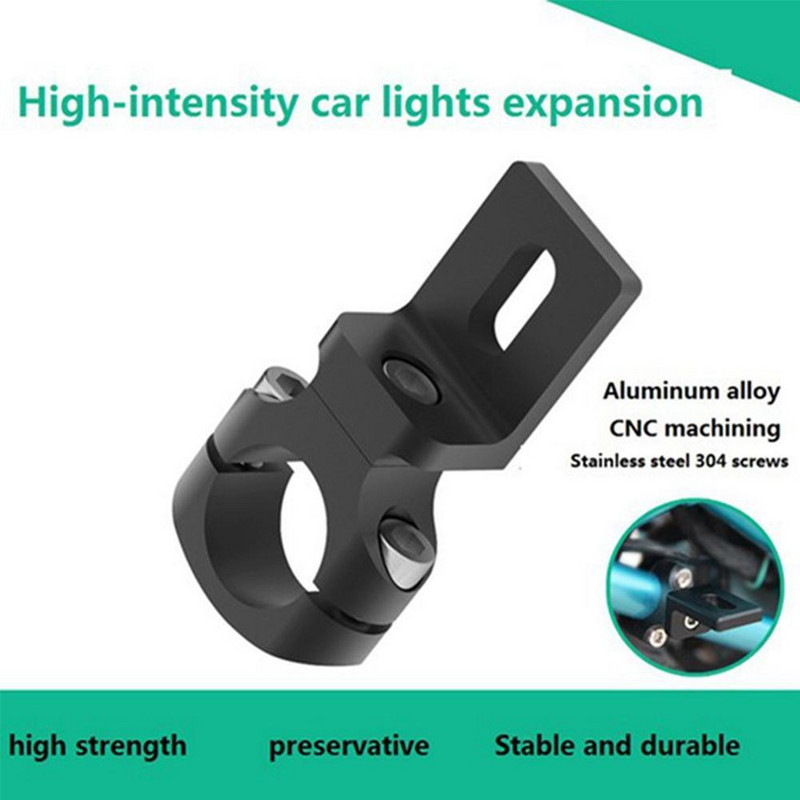 Univerzálny držiak svetlometov na riadidlá motocykla, držiak bodového svetla, svorka na trubicu, vhodná medzi 22 mm trubice vidlice