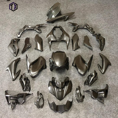 Motociklo anglies pluošto dažų kėbulo gaubtas ABS dekoravimo rinkinys, skirtas Kawasaki Z900 ZR900 ABS 2017,2018,2019